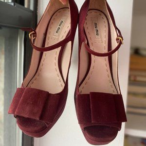 Cute burgundy MIU MIU heels EU39